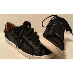 Ugg Women US 7 Milo Spill Seam Satin Sneaker Black BNIB S/N 1095530
